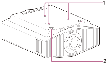 Illustration du dessous du projecteur